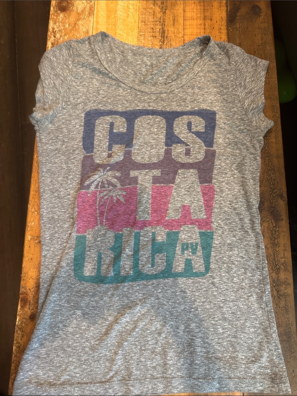 Costa Rica Graphic Tee - Women's Gray Short Sleeve Top small Pura Vida